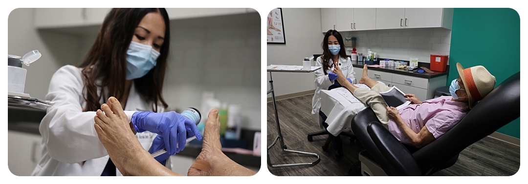 Dr. Yen with podiatry patients